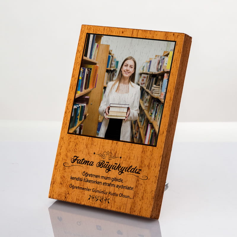Öğretmenler Günü Hediyesi Mesajlı Masif Çerçeve