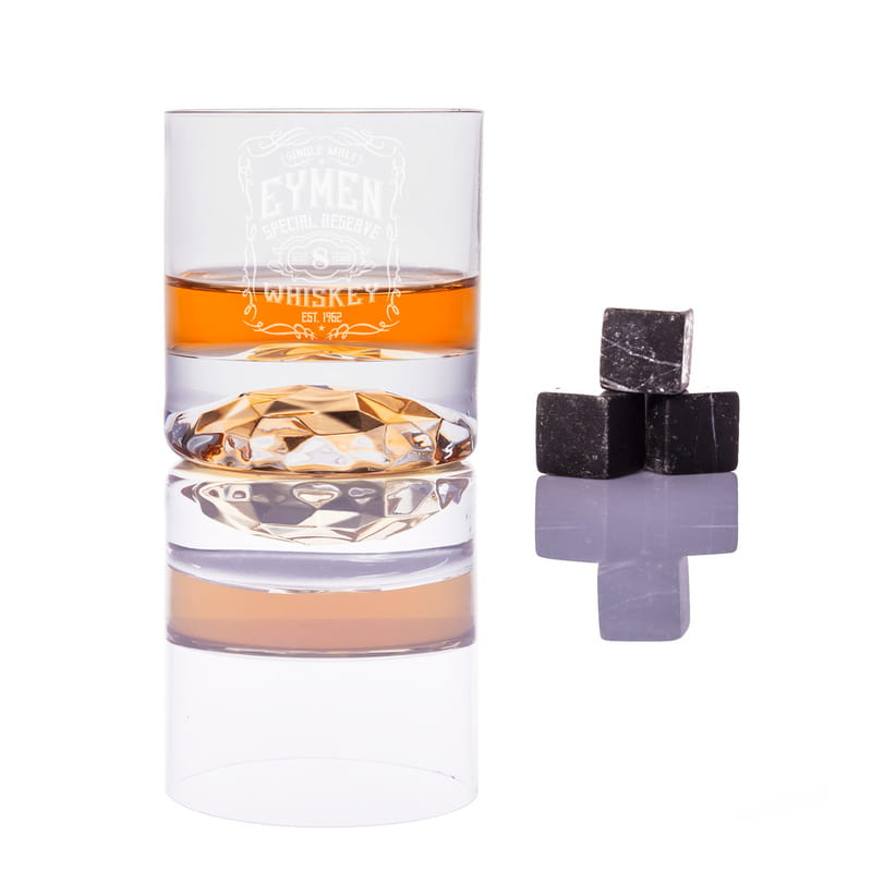 Retro Tasarımlı Ahşap Kutulu Chicago Viski Kadeh Seti