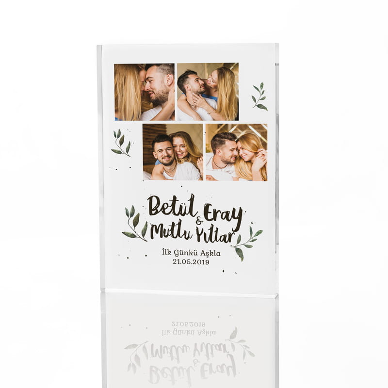 Sevgiliye Hediye Fotoğraf Baskılı Mesajlı Akrilik Çerçeve