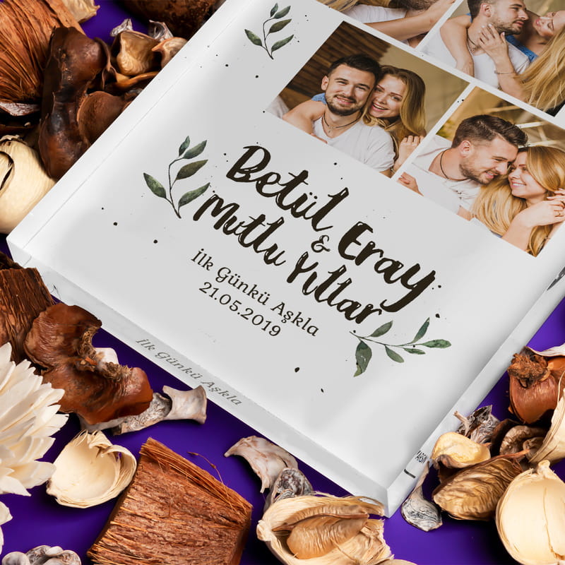 Sevgiliye Hediye Fotoğraf Baskılı Mesajlı Akrilik Çerçeve