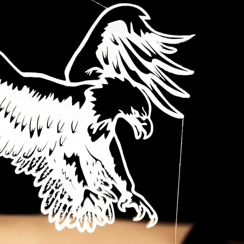 Taraftar Hediyesi Kartal Tasarımlı Led Lamba