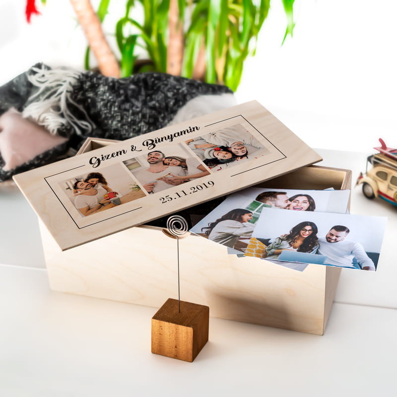 Unutulmaz Anılar İçin Ahşap Fotoğraf Kutusu