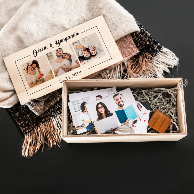 Unutulmaz Anılar İçin Ahşap Fotoğraf Kutusu