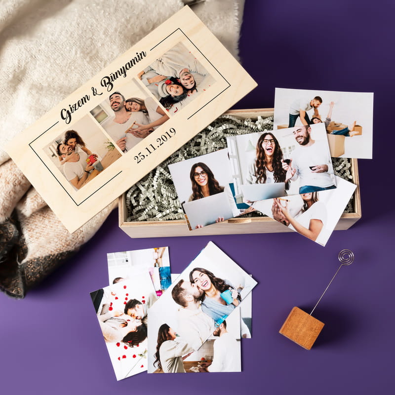 Unutulmaz Anılar İçin Ahşap Fotoğraf Kutusu