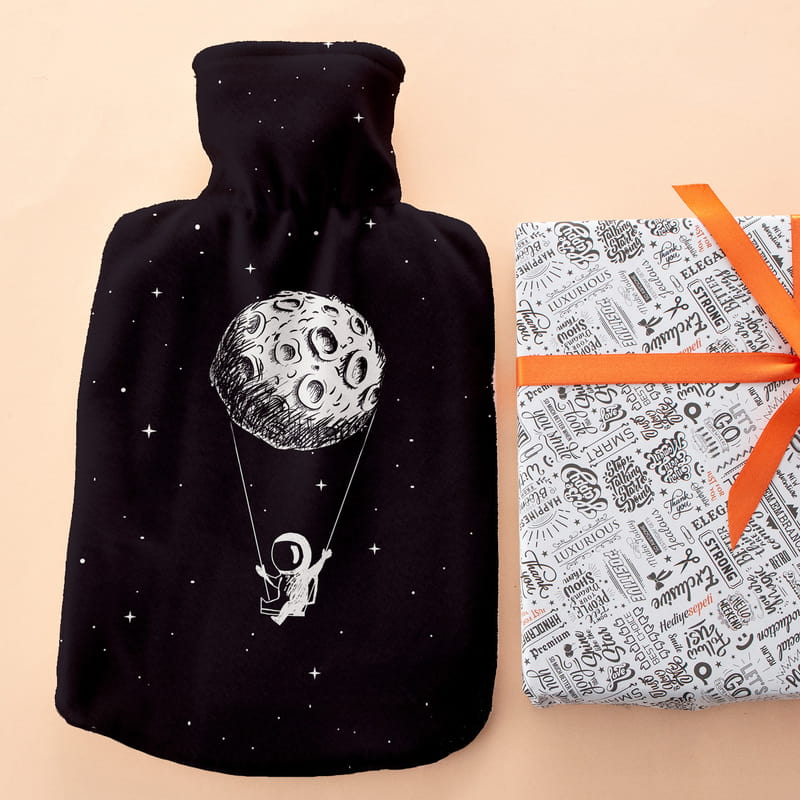 Uzay Tasarımlı Minimal Hediyelik Sıcak Su Torbası