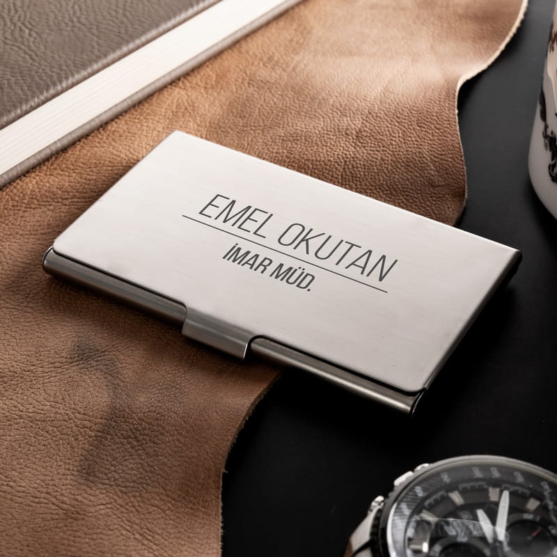 Yeni İş Hediyesi Metal Katvizitlik