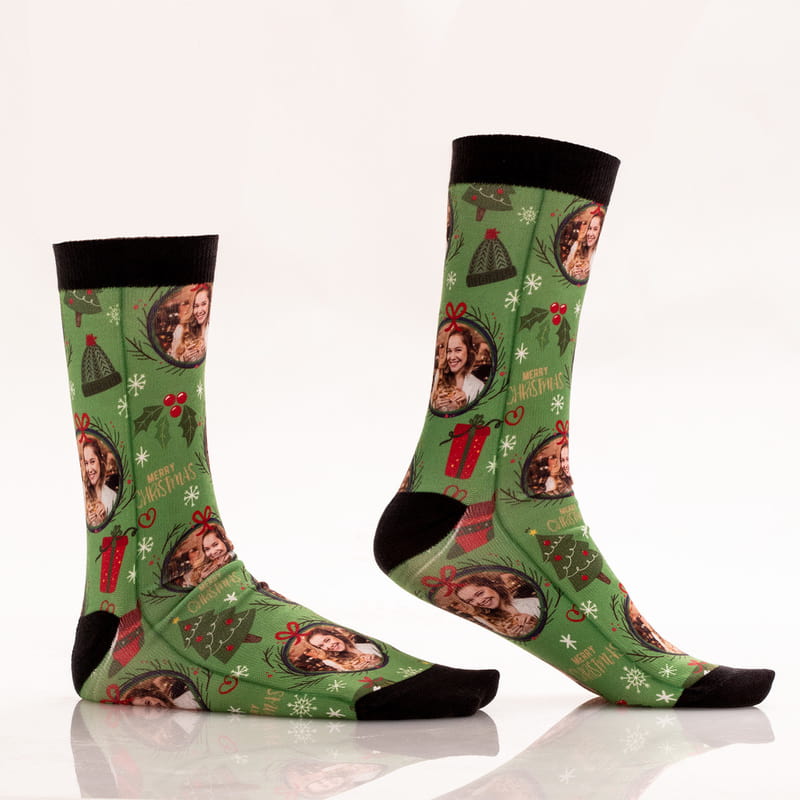 Yılbaşı Hediyesi Fotoğraf Baskılı Esprili Çorap