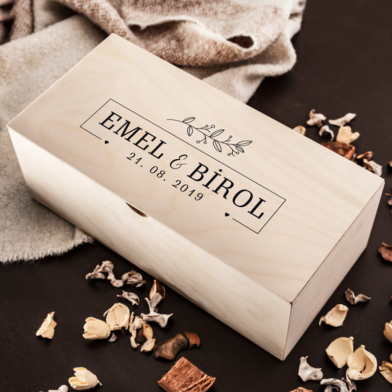 Yıldönümü Hediyesi Ahşap Fotoğraf Kutusu