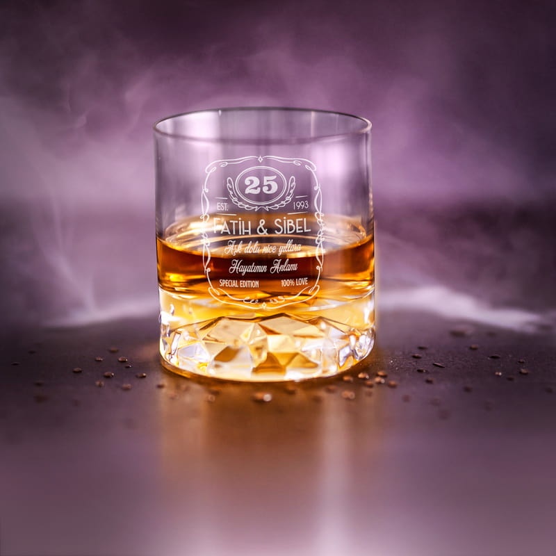Yıldönümü Hediyesi Ahşap Kutulu 2'li Chicago Viski Kadeh Seti