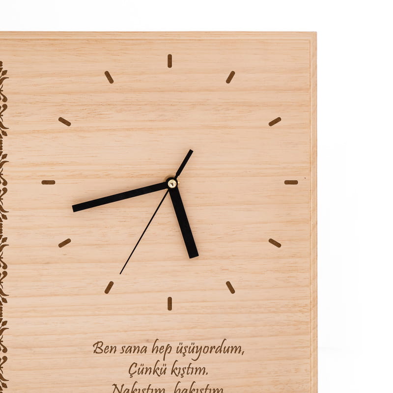 Yıldönümü Hediyesi Saatli Büyük Boy Ahşap Foto