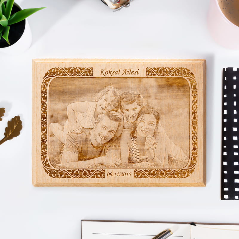 Aile Resminize Özel Mini Ahşap Foto