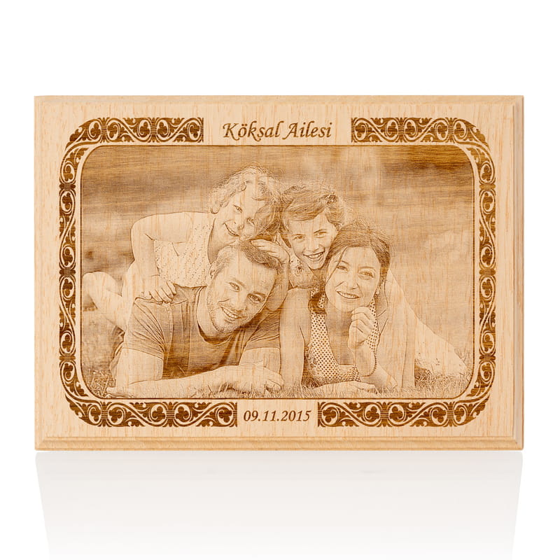 Aile Resminize Özel Mini Ahşap Foto