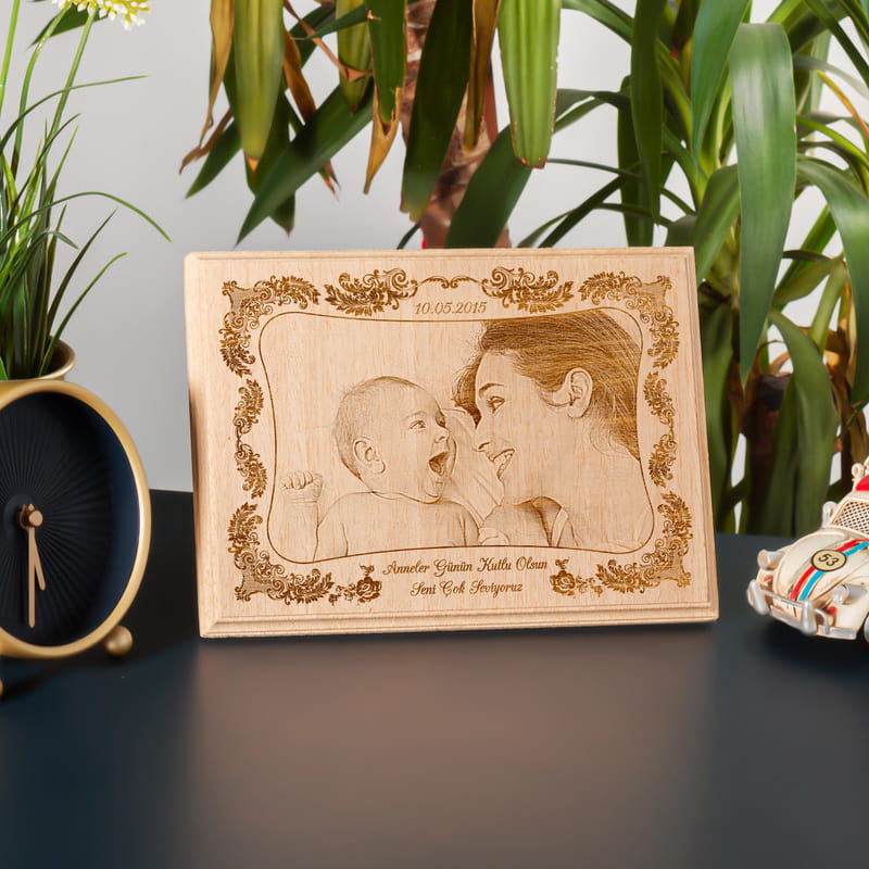 Anneler Günü Hediyesi Mini Ahşap Foto