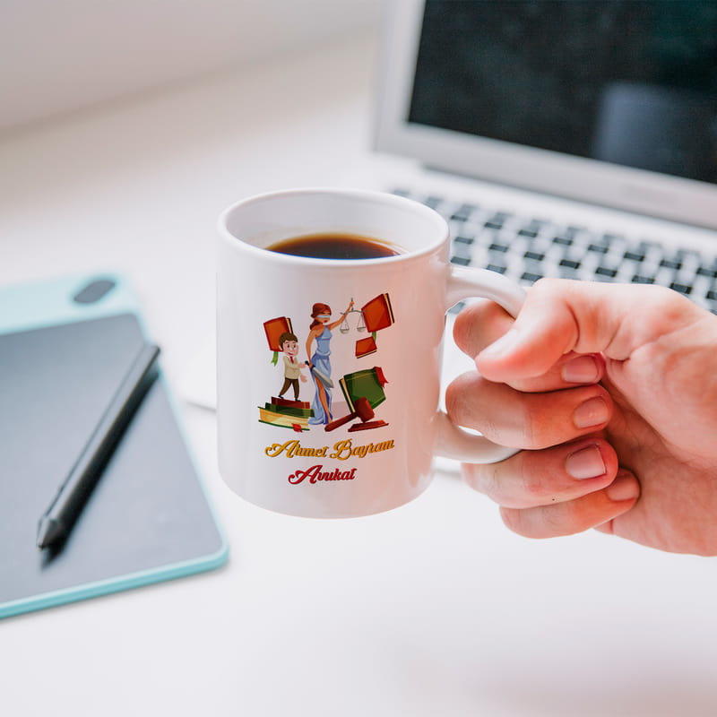 Avukatlara Özel Mutlu Mesut Kahve Kupası