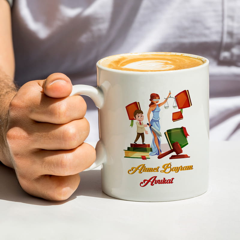 Avukatlara Özel Mutlu Mesut Kahve Kupası