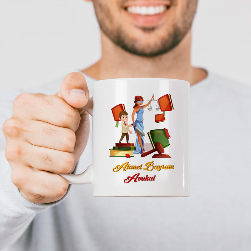 Avukatlara Özel Mutlu Mesut Kahve Kupası