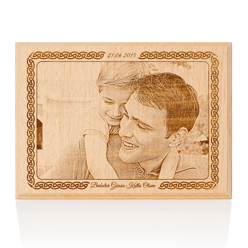 Babalar Günü Hediyesi Mini Ahşap Foto