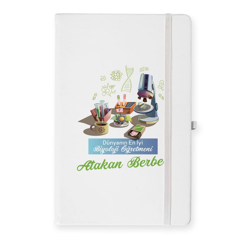 Biyoloji Öğretmenlerine Hediye Kişiye Özel Baskılı Defter