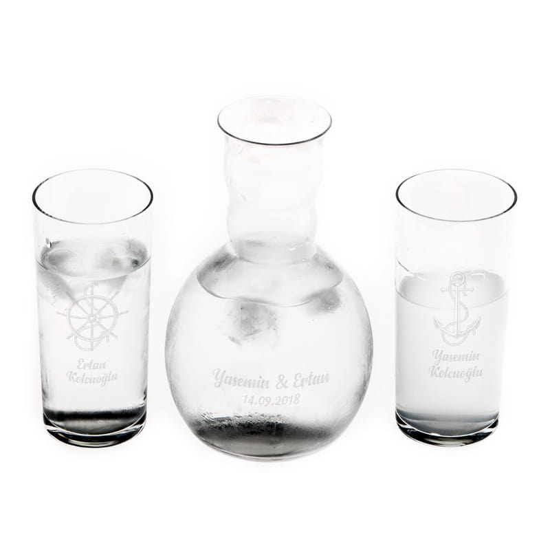 Deniz Tutkunlarına Ahşap Kutulu Rakı Seti