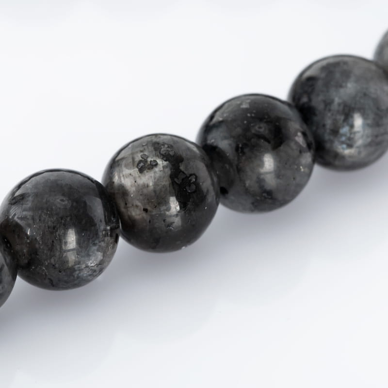 Doğal Spektrolit Taşı Kutulu Tesbih Bileklik Seti