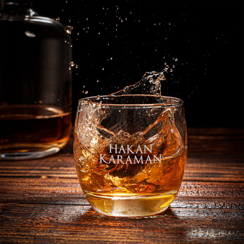 Erkeğe Hediye İsim Yazılı 2'li Viski Kadehi