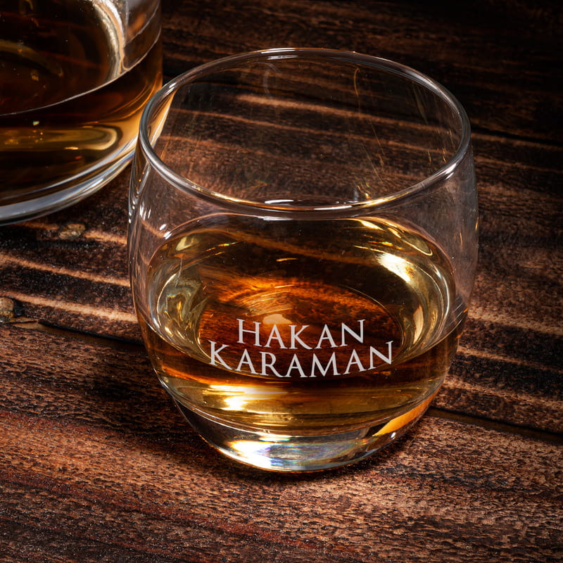 Erkeğe Hediye İsim Yazılı 2'li Viski Kadehi