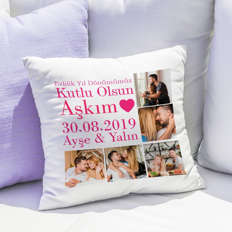Fotoğraf Baskılı Sevgiliye Özel Yastık