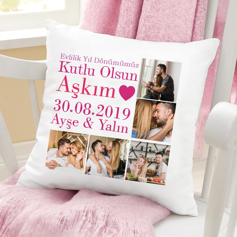 Fotoğraf Baskılı Sevgiliye Özel Yastık