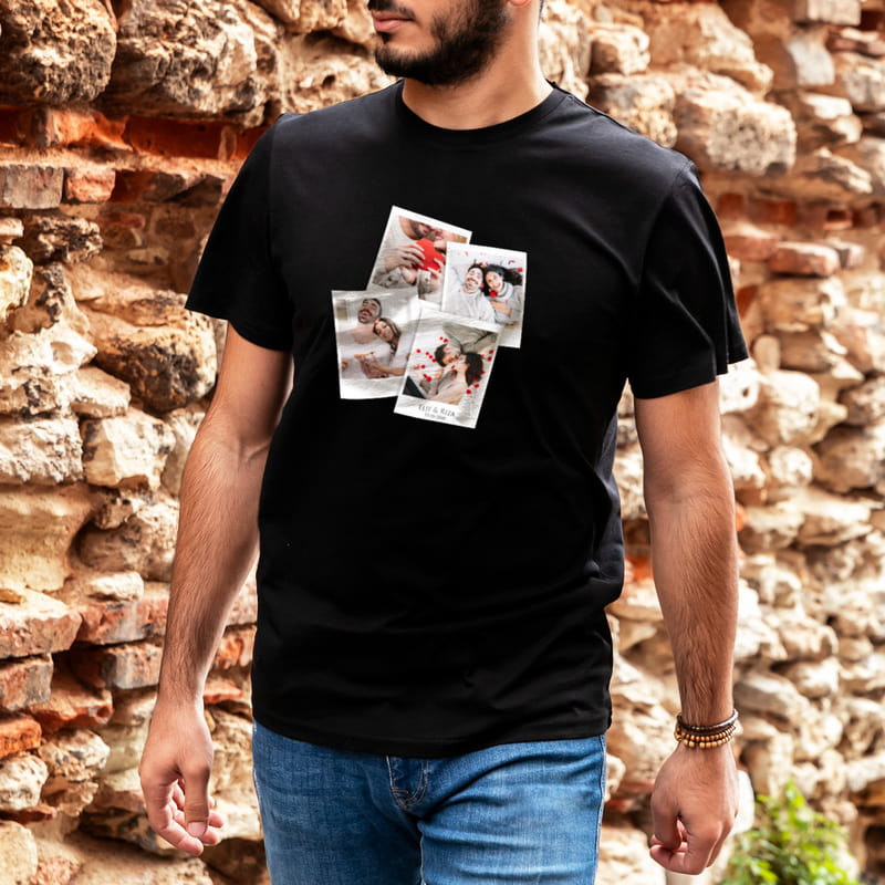 Fotoğraf Kolaj Baskılı İsimli Tişört Hediye Sepeti