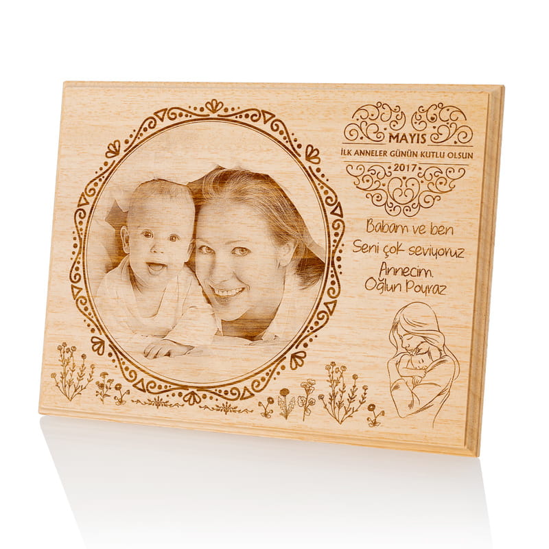 İlk Anneler günü Hediyesi Ahşap foto