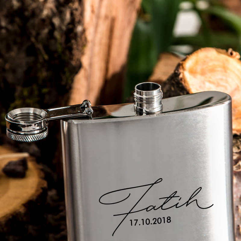 İmza Stili Tasarımlı Paslanmaz Çelik Matara