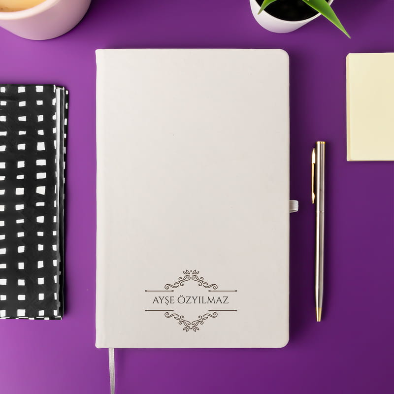 İsme Özel Beyaz Not Defteri