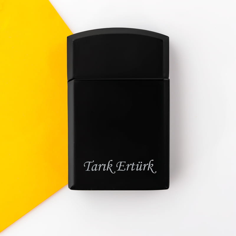 İsme Özel İmza Metal Siyah Çakmak