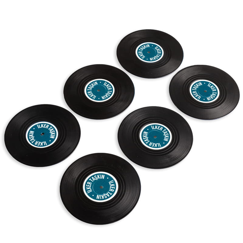 İsme Özel Klasik Plak 6 Adet Bardak Altlığı