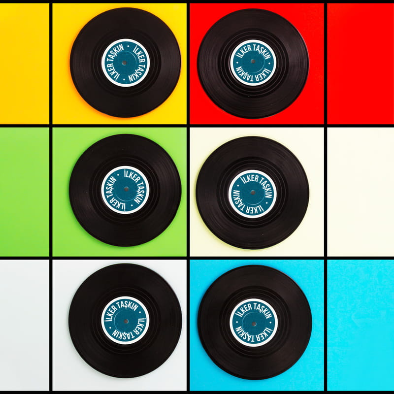 İsme Özel Klasik Plak 6 Adet Bardak Altlığı