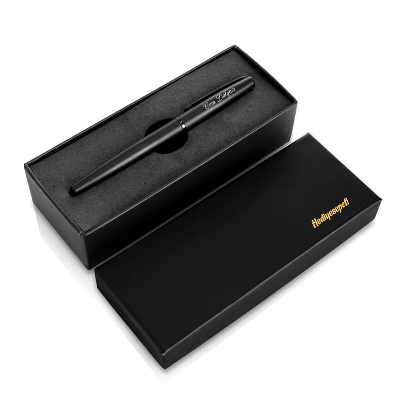 İsme Özel Mat Siyah Roller Kalem