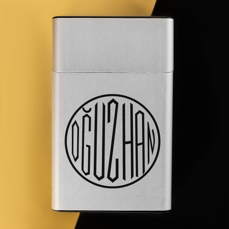 İsme Özel Monogram Logo Tasarımlı Metal Tabaka