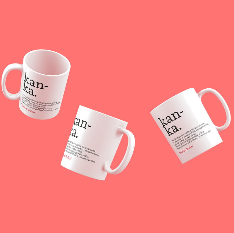 Kankalara Hediye Kelime Anlamlı İsme Özel Kupa