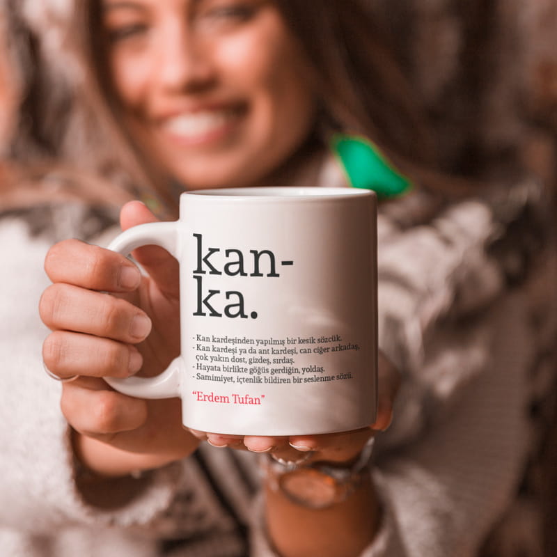 Kankalara Hediye Kelime Anlamlı İsme Özel Kupa