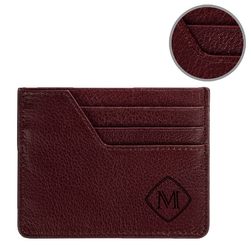 Kişiye Özel Harf Tasarımlı Deri Kredi Kartlık