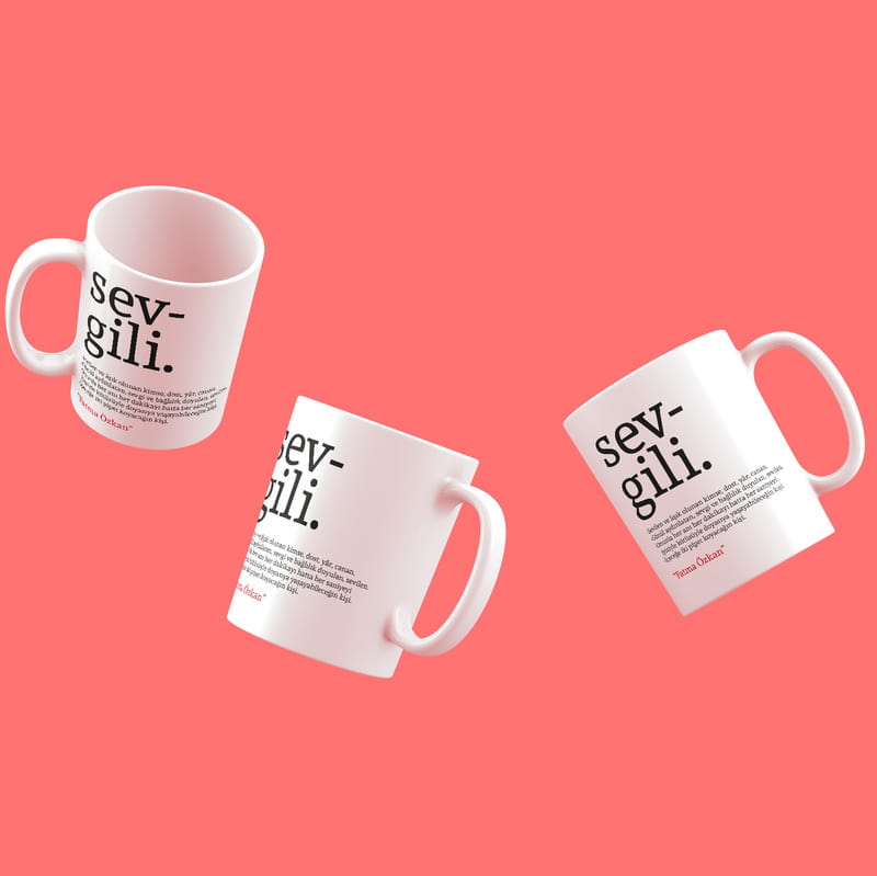 Kız Arkadaşa Hediye Sevgili Kelime Anlamlı İsme Özel Kupa