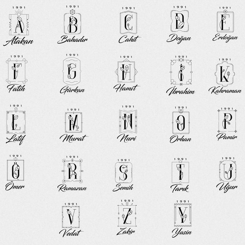 Minimal Harf İşlemeli Tarih Yazılı Ahşap Kutulu Viski Kadeh Seti