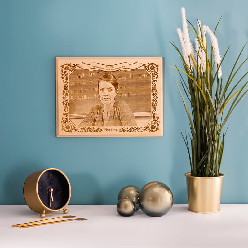 Öğretmenler Gününe Özel Ahşap Foto