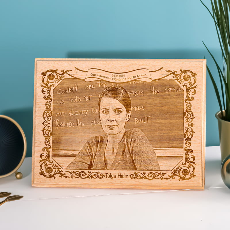 Öğretmenler Gününe Özel Ahşap Foto
