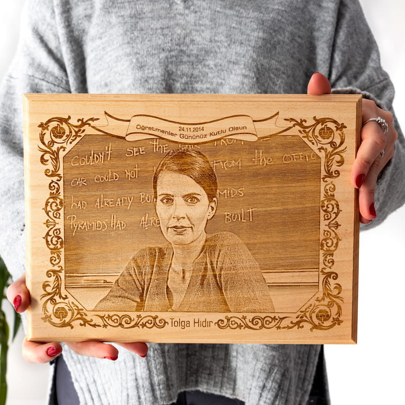 Öğretmenler Gününe Özel Ahşap Foto