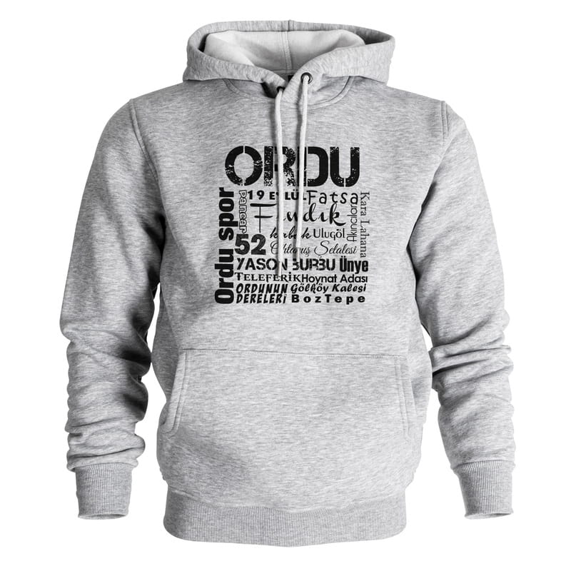 Orduluya Özel Kapüşonlu Sweatshirt - %100 Pamuklu Kumaş