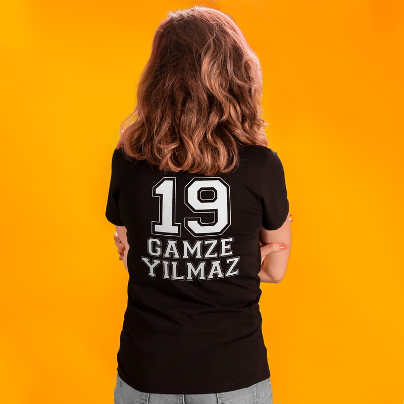 Rakam ve İsim Yazılı Tişört - %100 Pamuklu Kumaş