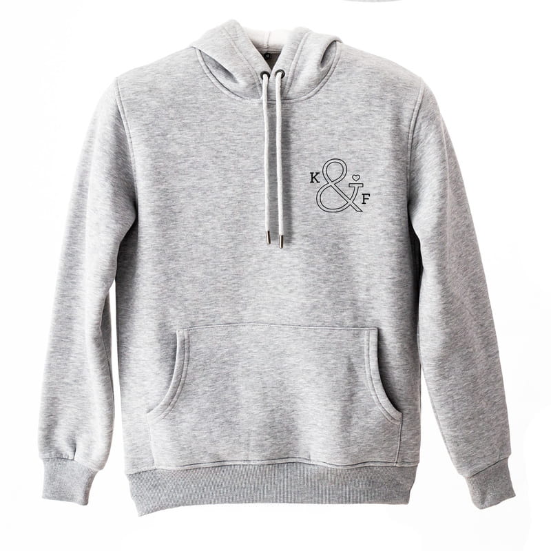 Sevgililer Günü Hediyesi Minimal Harf Tasarımlı Sevgili Kombini Sweatshirt - %100 Pamuklu Kumaş