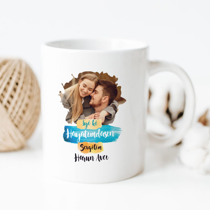 Sevgililer Gününe Özel Fotoğraf Baskılı Kupa Bardak