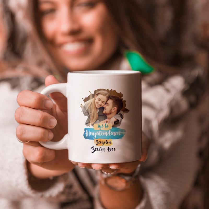 Sevgililer Gününe Özel Fotoğraf Baskılı Kupa Bardak